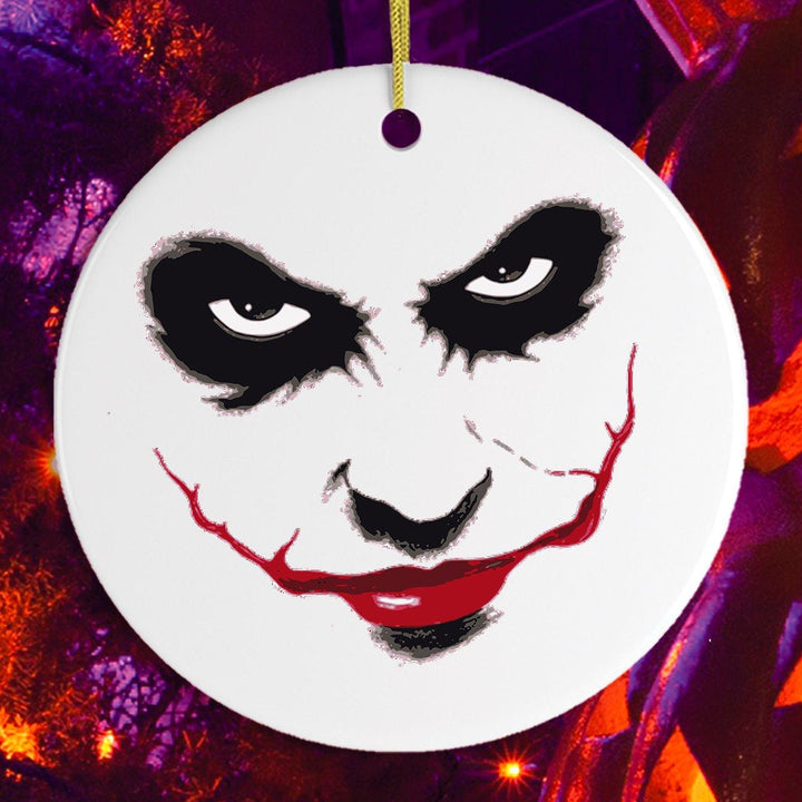 Joker Face Christmas Ornament, Scary Gothic Ornament OrnamentallyYou