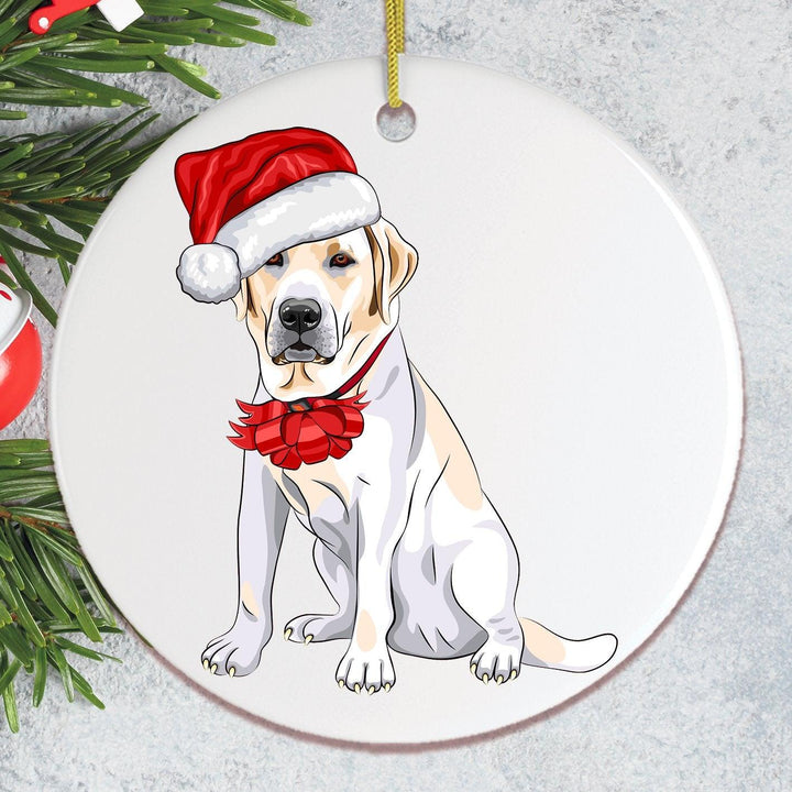 Labrador Retriever Christmas Ornament Ornament OrnamentallyYou Circle