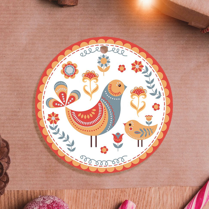Scandinavian Folk Bird Christmas Ornament Ornament OrnamentallyYou