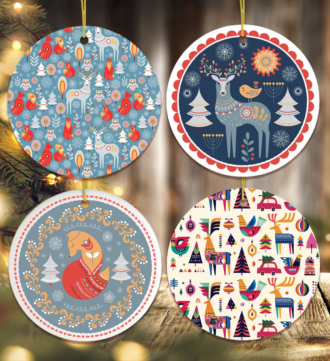 Scandinavian Folk Ornament Bundle Ornament Bundle OrnamentallyYou
