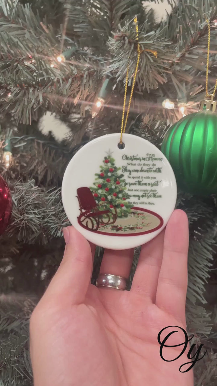 Christmas in Heaven Quote Ornament