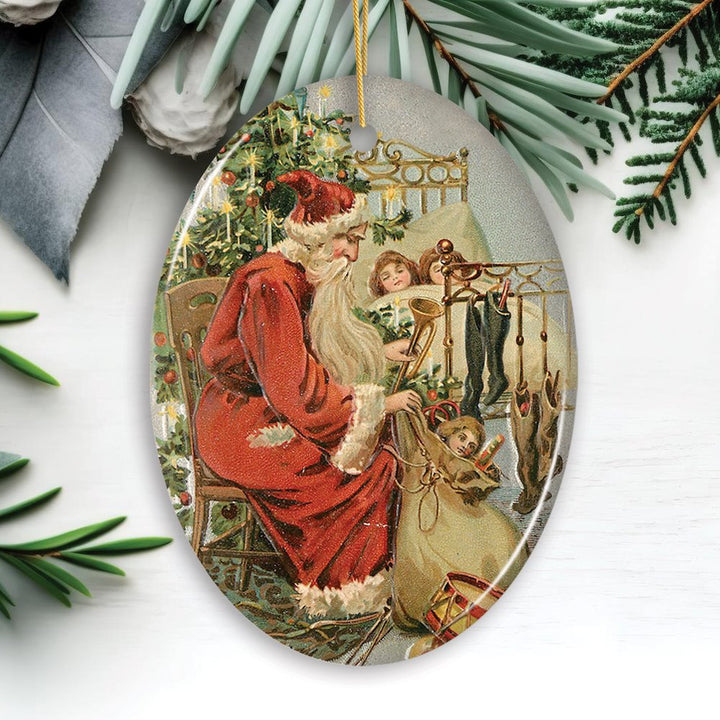 Father Santa Victorian Style Ceramic Christmas Ornament Bundle Ornament Bundle OrnamentallyYou