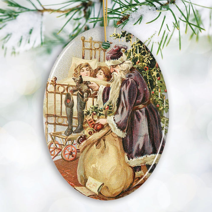 Father Santa Victorian Style Ceramic Christmas Ornament Bundle Ornament Bundle OrnamentallyYou