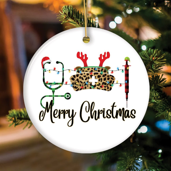 Cute Christmas Ornament Nursing Set, Bundle of Four Nurse Themed Gifts Ornament Bundle OrnamentallyYou