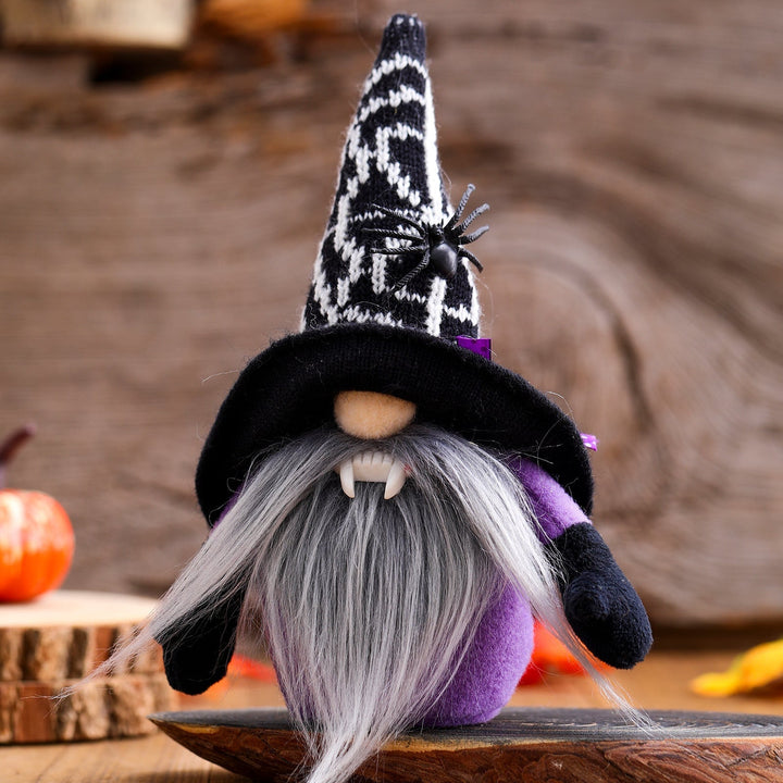 Spooky Spider Gnome Set, Spooky Halloween Decoration Plush Gnome OrnamentallyYou 