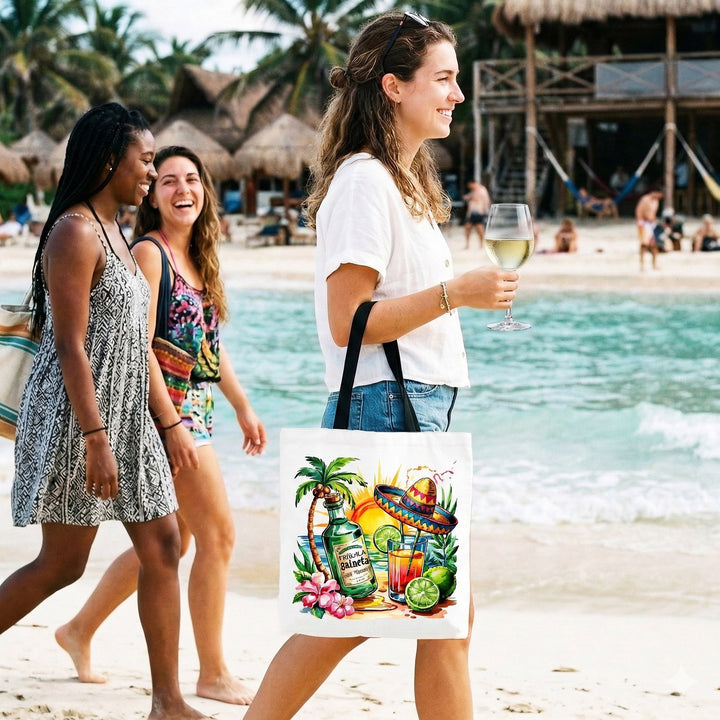 Tequila Cheaper Than Therapy Cinco De Mayo Tote Bag, Funny Beach Drink Gift Shopper Tote Bag OrnamentallyYou 