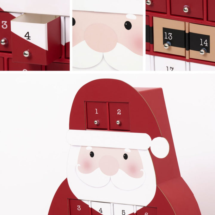 (Pre-Order) Santa Advent Calendar, 24 Drawer Christmas Countdown Calendar for Holiday Treats, Toys & Surprises Advent Calendar OrnamentallyYou 