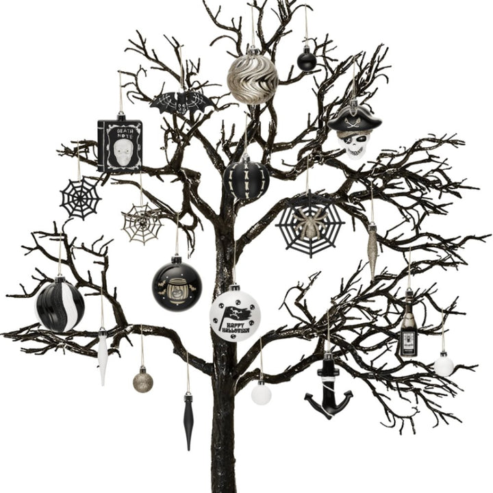 (Pre-Order) Halloween Christmas Tree Ornaments Set, 70-Piece Black & White Gothic Ornaments Ornament Bundle OrnamentallyYou 