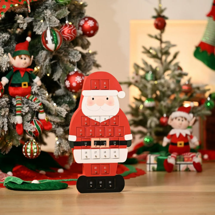 (Pre-Order) Santa Advent Calendar, 24 Drawer Christmas Countdown Calendar for Holiday Treats, Toys & Surprises Advent Calendar OrnamentallyYou 