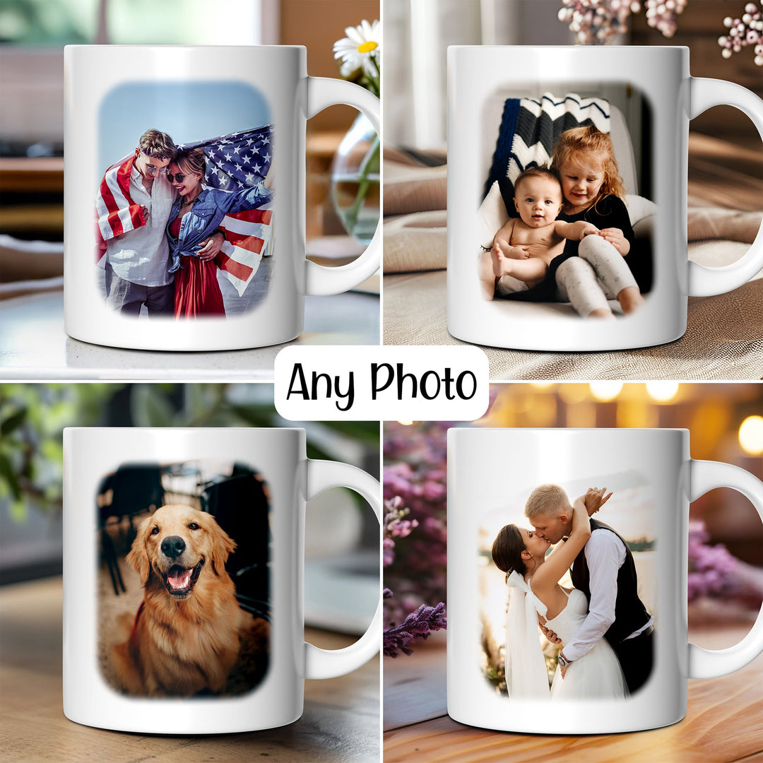 Personalized Photo Mug, Birthday, Anniversary, Vacation, Any Custom Picture Gift Personalized Ceramic Mug OrnamentallyYou 
