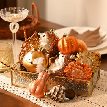 (Pre-Order) Fall Harvest Christmas Tree Ornaments Set, 40-Piece Autumn Woodland Ornaments Ornament Bundle OrnamentallyYou 