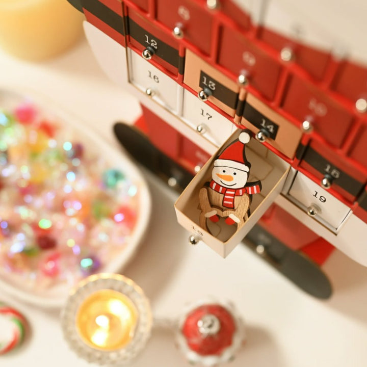 (Pre-Order) Santa Advent Calendar, 24 Drawer Christmas Countdown Calendar for Holiday Treats, Toys & Surprises Advent Calendar OrnamentallyYou 