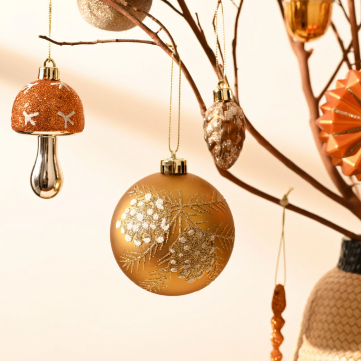 Woodland Fall Christmas Tree Ornaments Set, 50-Piece Autumn Harvest Ornaments