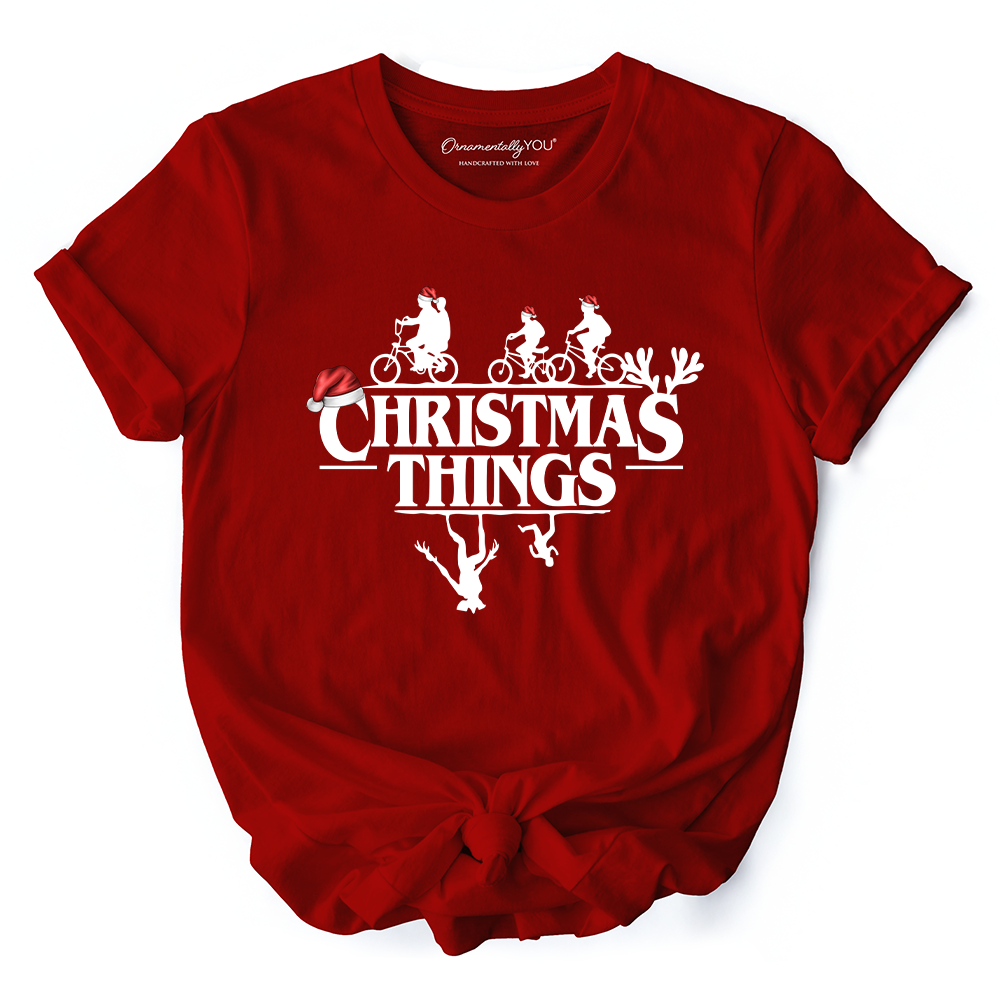 Christmas Things Retro T-Shirt, Handmade Soft Holiday Tee