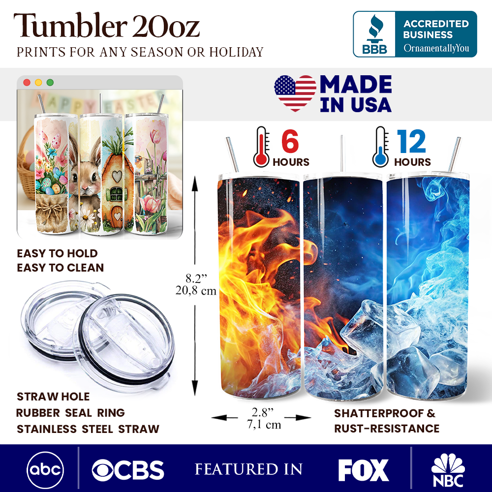 Easter Bunny Floral Brushstroke 20oz Personalized Tumbler With Lid and Stainless Steel Straw, Spring Pastel Coquette Travel Mug Gift