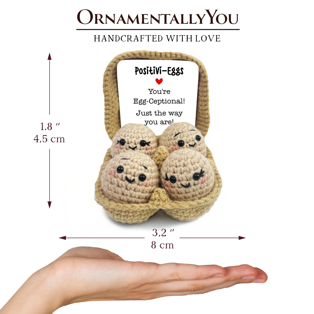 (Pre-Orders) Positivity Eggs Crochet Support Doll, Encouragement Gift for Children and Adults