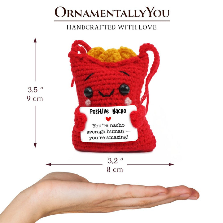 Positivity Nachos Crochet Support Doll, Encouragement Gift for Children and Adults Crochet Toys OrnamentallyYou 