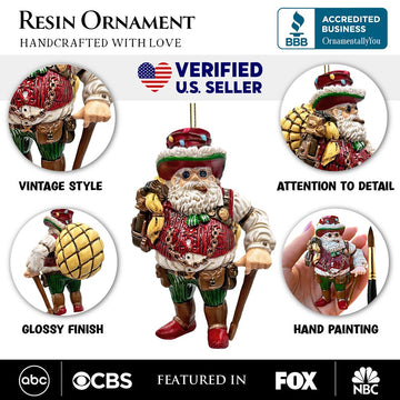 Steampunk Santa the Jolly Inventor Ornament, Victorian Christmas Decor Resin Ornaments OrnamentallyYou 