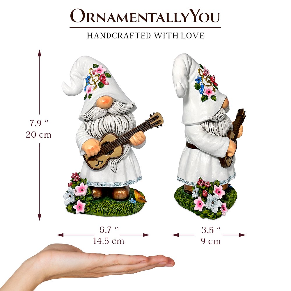 Elegant Serenader Garden Statue, 8" Romantic Musician Figurine Outdoor Decor Resin Statues OrnamentallyYou 