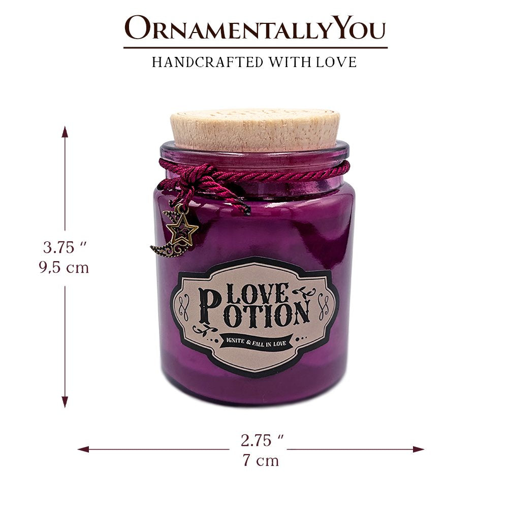 Love Potion Romantic Candle, Valentine Decor Candles OrnamentallyYou 