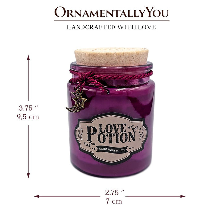 Love Potion Romantic Candle, Valentine Decor Candles OrnamentallyYou 