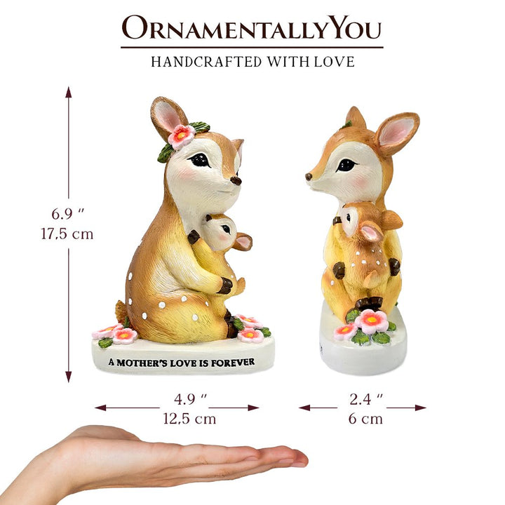 Mother's Love Sentimental Deer and Fawn Figurine, 7" Tabletop Statue and Encouraging Gift for Mom Resin Statues OrnamentallyYou 