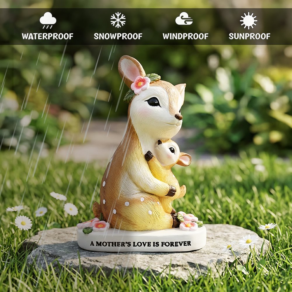 Mother's Love Sentimental Deer and Fawn Figurine, 7" Tabletop Statue and Encouraging Gift for Mom Resin Statues OrnamentallyYou 