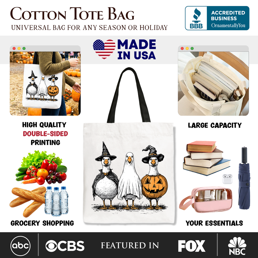 Haunting Honkers Goose Tote Bag, Funny Halloween Costumes Gift Shopper