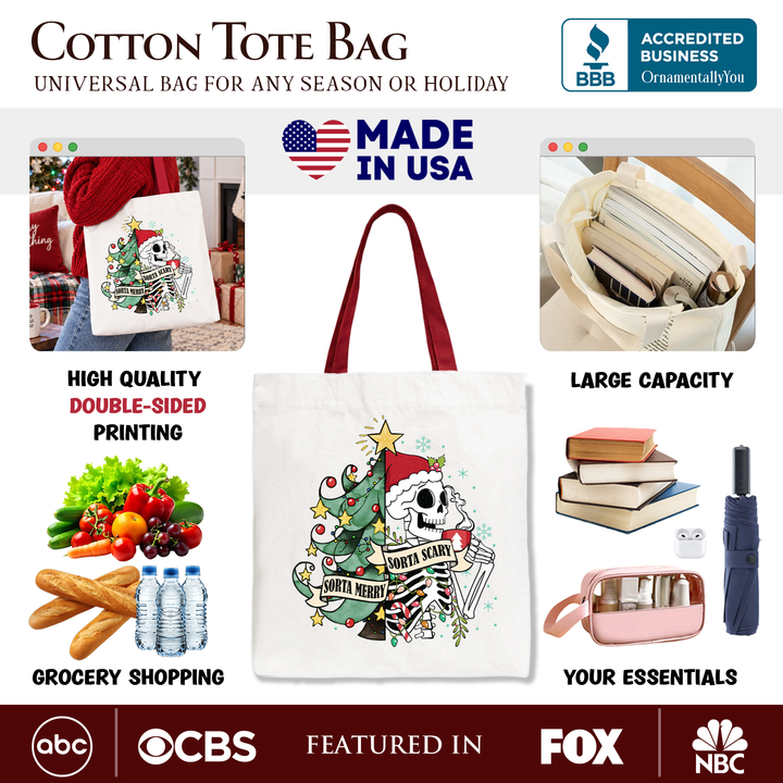 Sorta Merry Christmas Skeleton, Sarcastic Holiday Gift Shopper