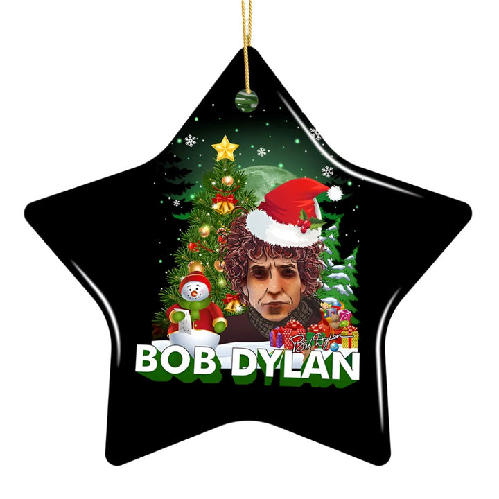 Bob Dylan Christmas Ornament Ceramic Ornament OrnamentallyYou 