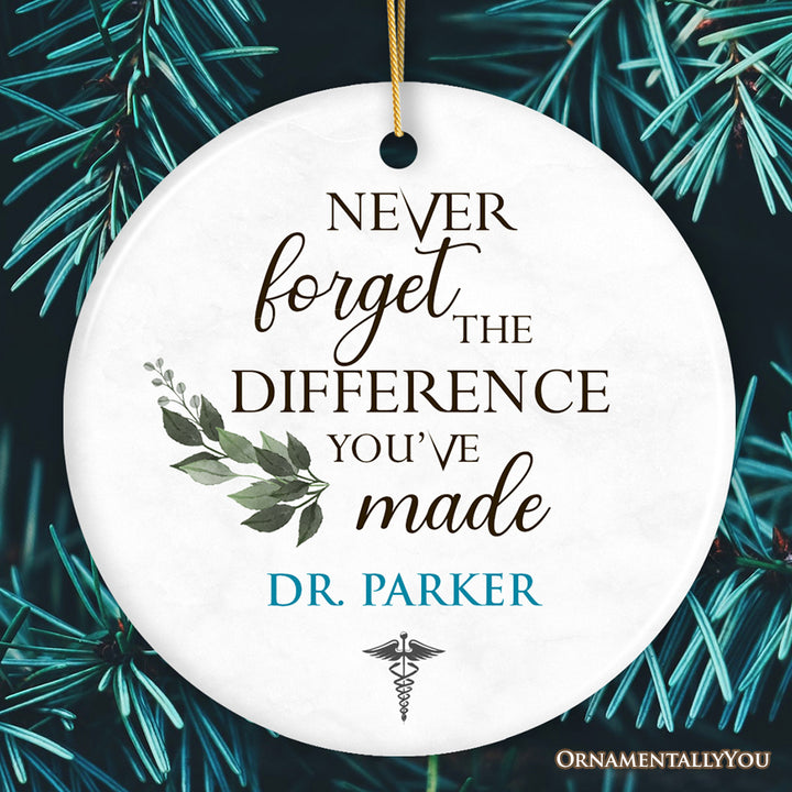 Medical Worker Personalized Gift Inspirational Quote Ornament, Doctors, Nurses and Paramedics Keepsake