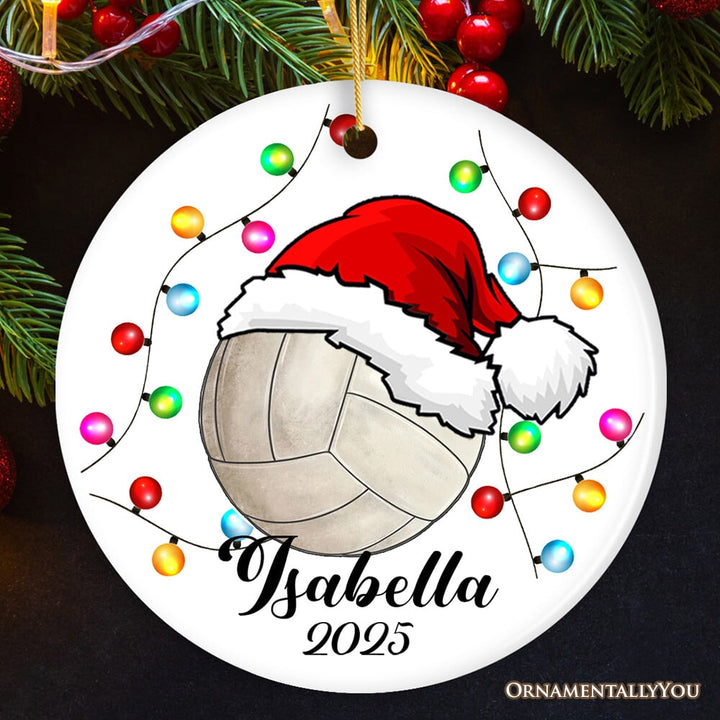 Volleyball Ornament Customized with Player and Team, Custom Keepsake Coaches Gift