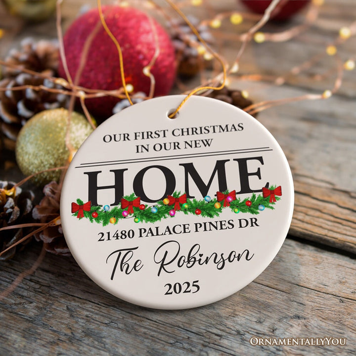 Our First Christmas in New Home Personalized Ornament, Gift For New Home Owners