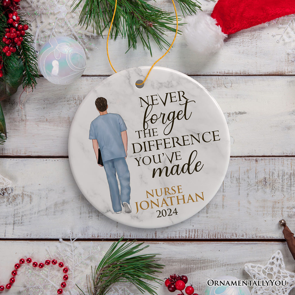 Nurse Appreciation Personalized Gift Inspirational Quote Ornament, Custom Healthcare Worker