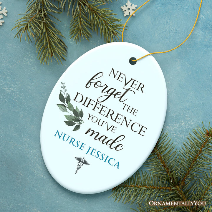 Medical Worker Personalized Gift Inspirational Quote Ornament, Doctors, Nurses and Paramedics Keepsake