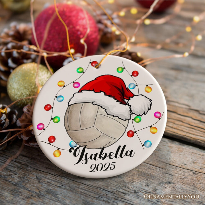 Volleyball Ornament Customized with Player and Team, Custom Keepsake Coaches Gift