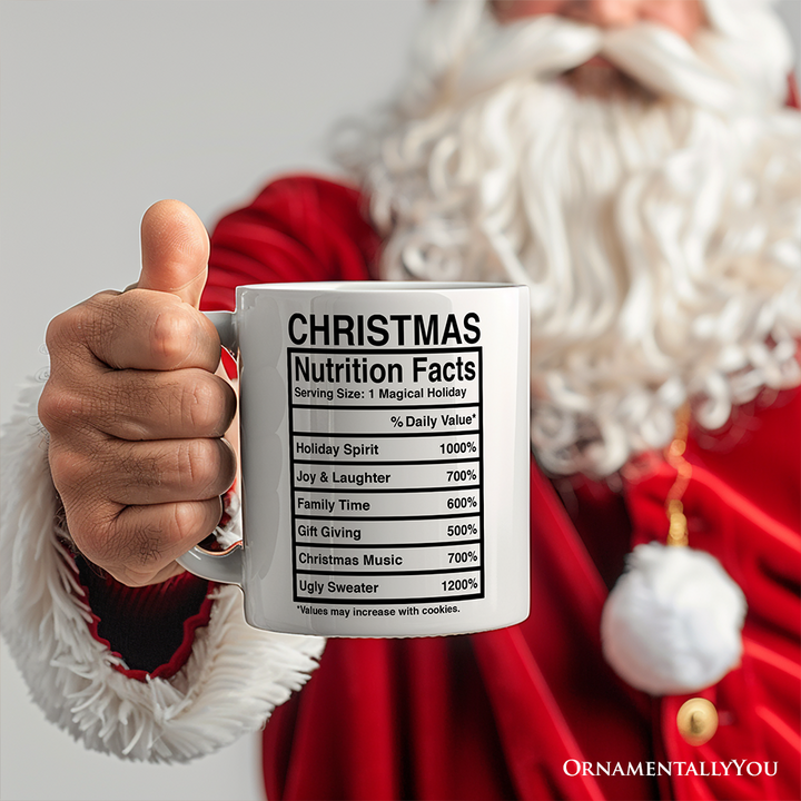 Fully Custom Template Nutrition Facts Personalized Mug, Funny Gift With Custom Names and Facts