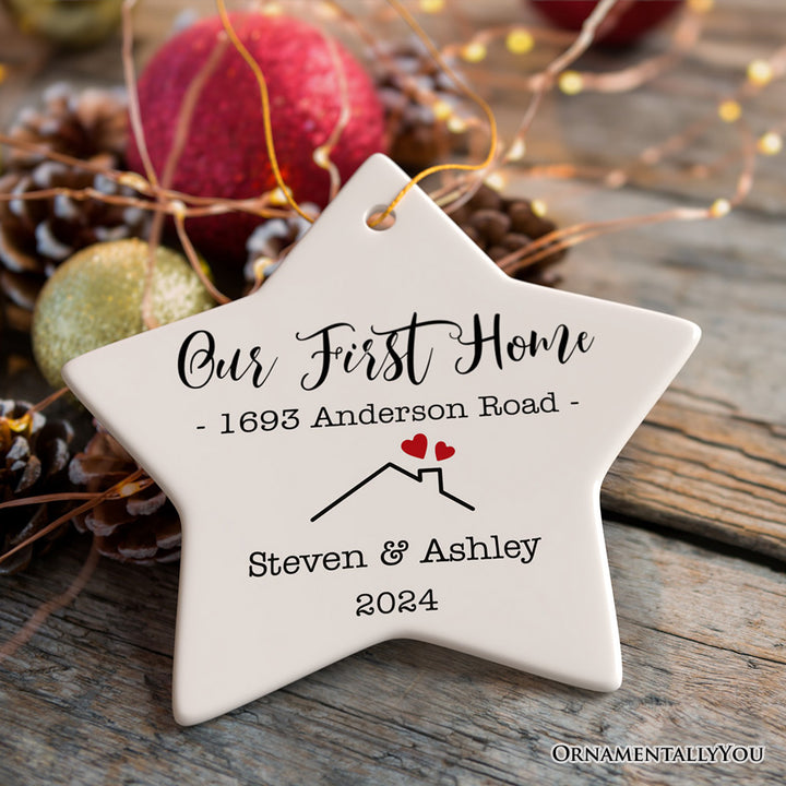 Minimalist New Home Christmas Ornament, Keepsake Housewarming Gift