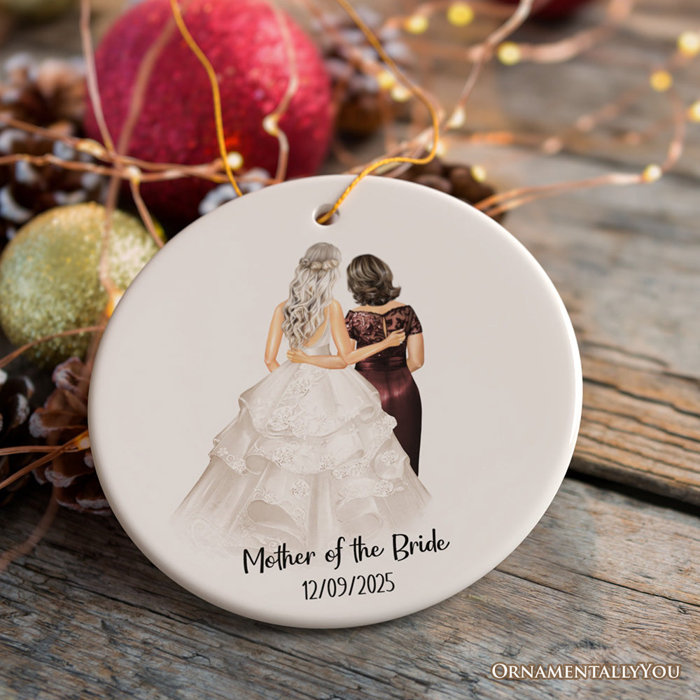 Mother and Daughter Wedding Bride Personalized Gift Ornament