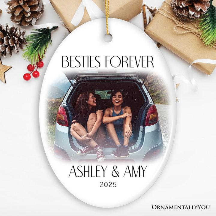 Best Friend and Sister Personalized Keepsake Ornament, A Gift for the Bestie