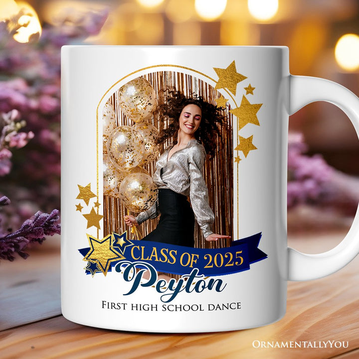 Graduation Photo Upload Personalized Mug, Prom Party Custom Gift with Name Personalized Ceramic Mug OrnamentallyYou 12oz Mug Customized 