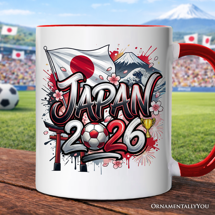 Japan 2026 Soccer Cup Global Championship Mug, Football Fans Gift