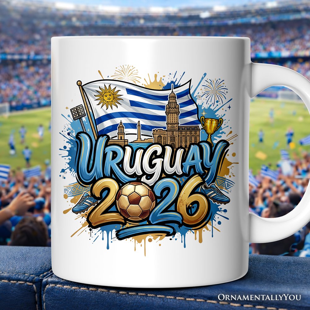 Uruguay 2026 Soccer Cup Global Championship Mug, Football Fans Gift Personalized Ceramic Mug OrnamentallyYou White Non-Custom 