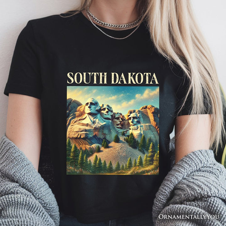 Majestic South Dakota State Mount Rushmore T-Shirt, Historic American Monument Travel Tee and Keepsake Souvenir T-Shirts OrnamentallyYou 