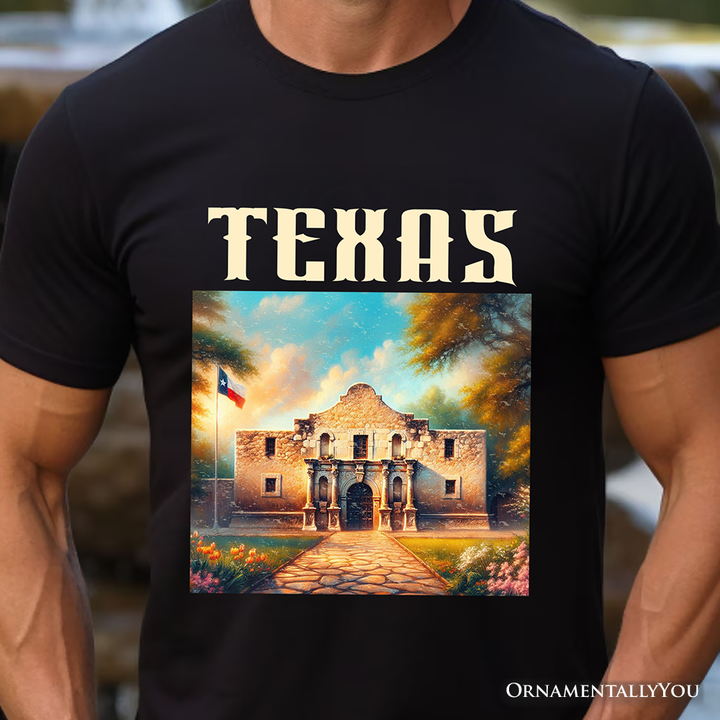 Rustic Texas State Alamo T-Shirt, American Western Charm Tee and San Antonio Historical Souvenir