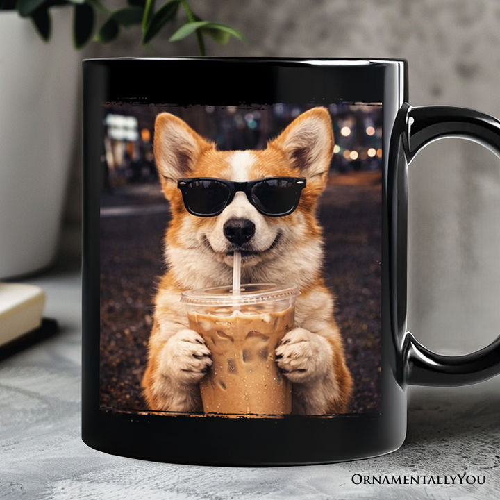 Corgi Iced Coffee Mug, Funny Dog Parents Gift