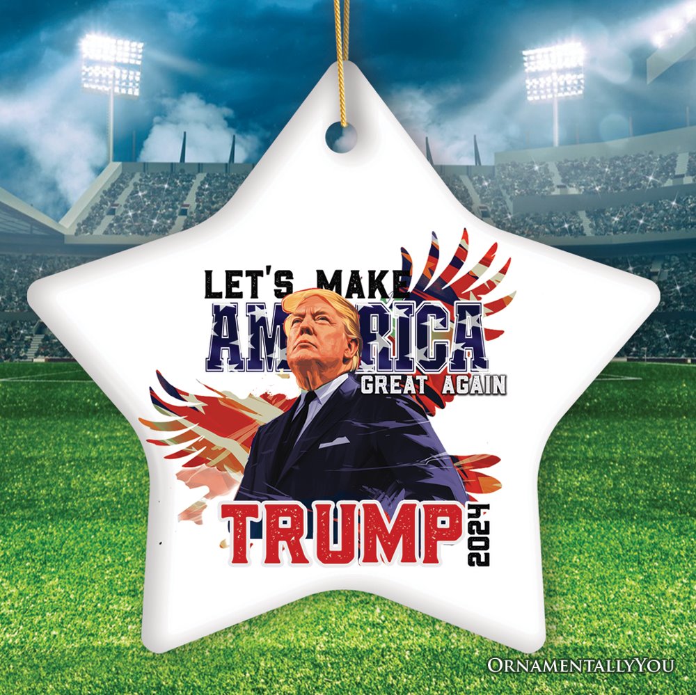 Donald Trump 2024 MAGA Ornament OrnamentallyYou Star 