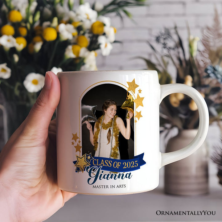 Graduation Photo Upload Personalized Mug, Prom Party Custom Gift with Name Personalized Ceramic Mug OrnamentallyYou 