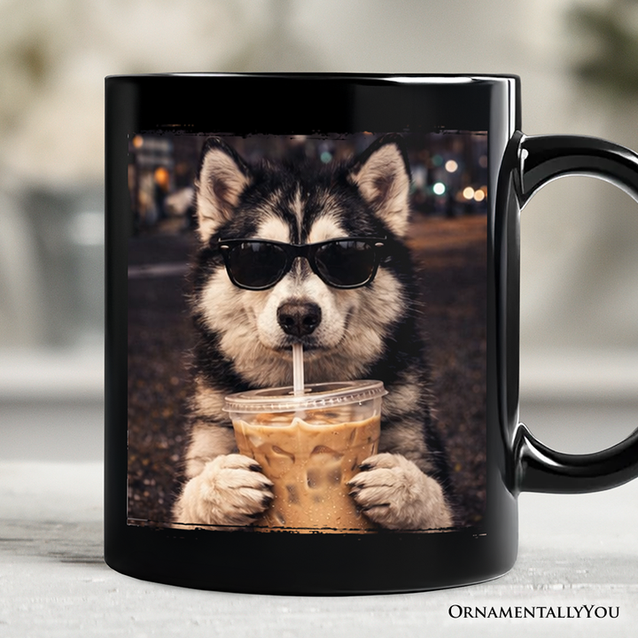 Husky Iced Coffee Mug, Funny Dog Parents Gift
