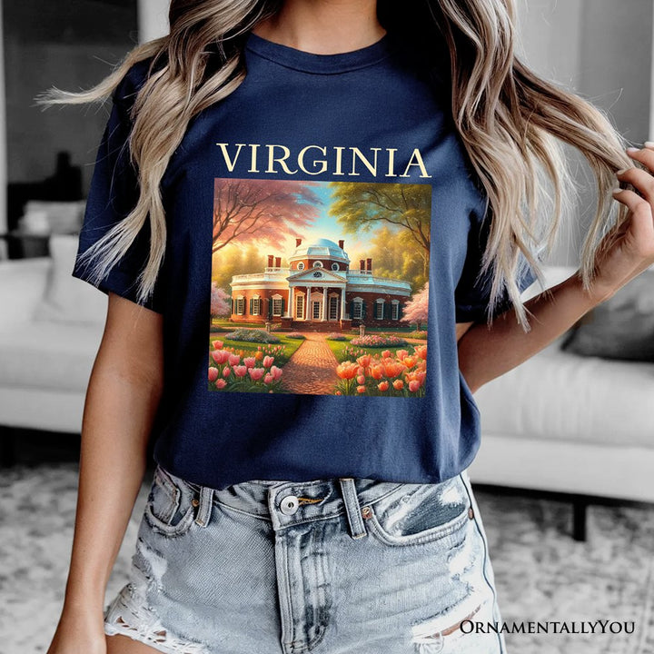 Classic Virginia State Jefferson’s Monticello T-Shirt, Southern Charm Tee and American History Keepsake T-Shirts OrnamentallyYou 